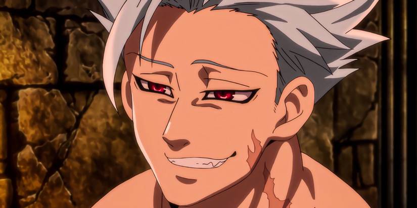 Ban from Seven Deadly Sins anime smiling red eyes