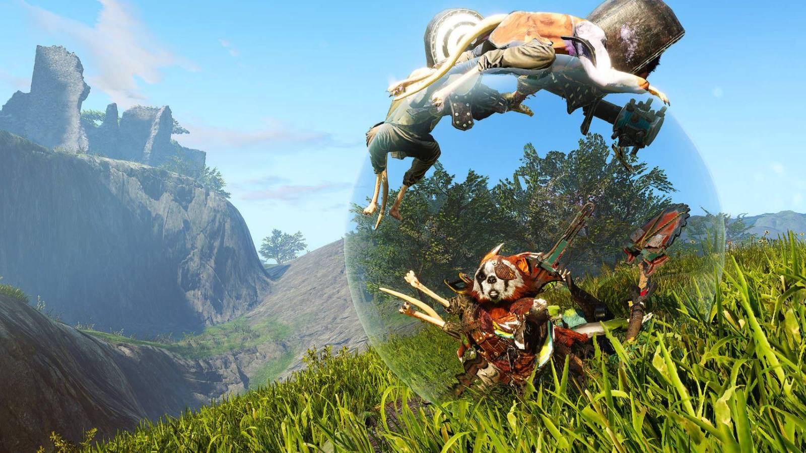 biomutant character in battle