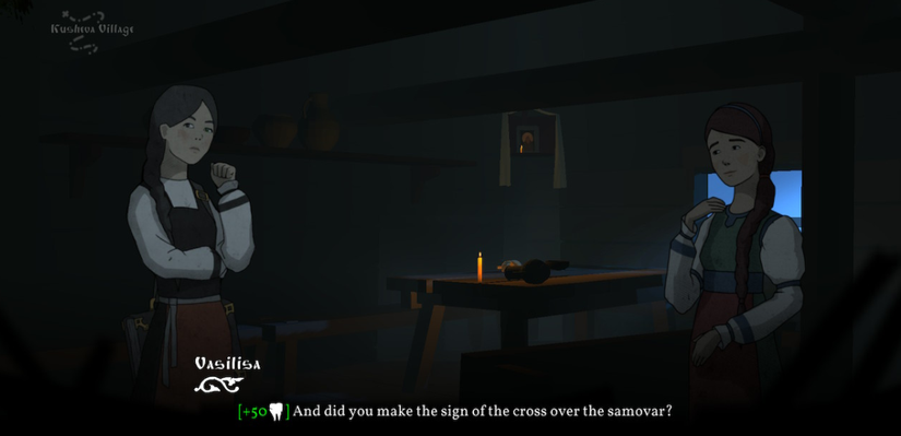 player making a good decision and getting bonus experience from it.