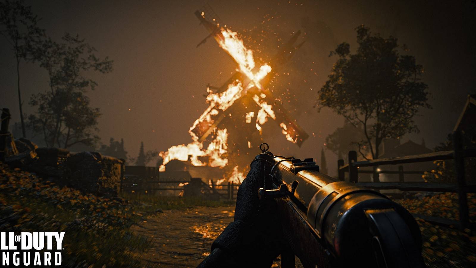 call of duty vanguard burning windmill
