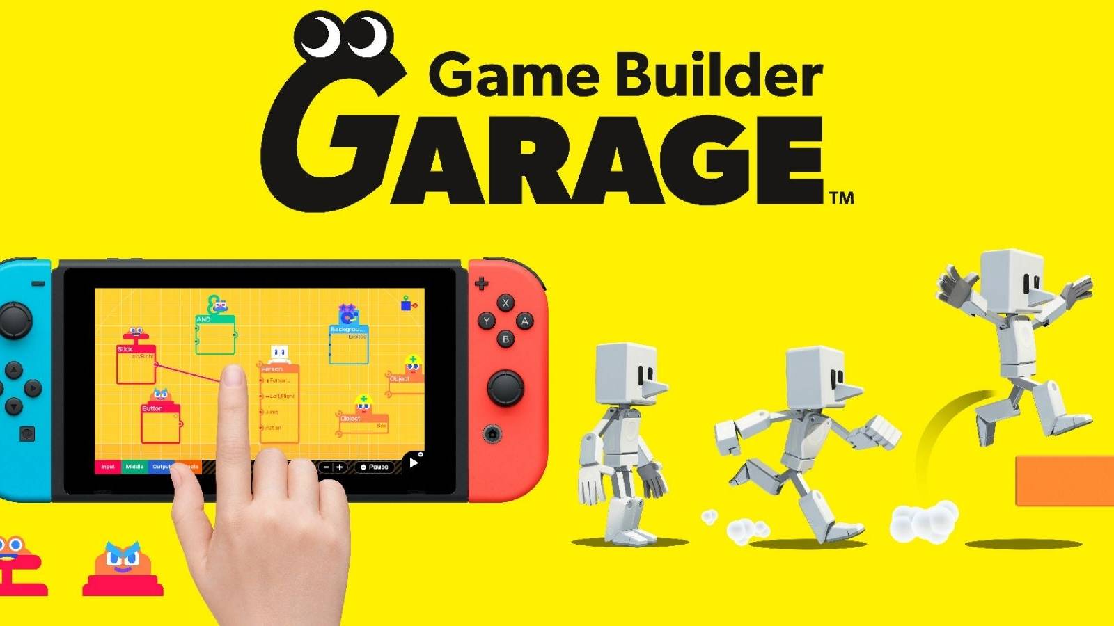 game builder garage logo and key art