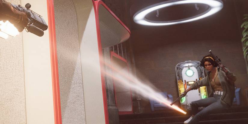 deathloop, the assassin dodging gunfire