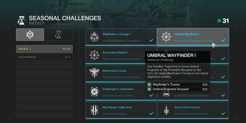 destny 2 seasonal challenges week 1 (1)