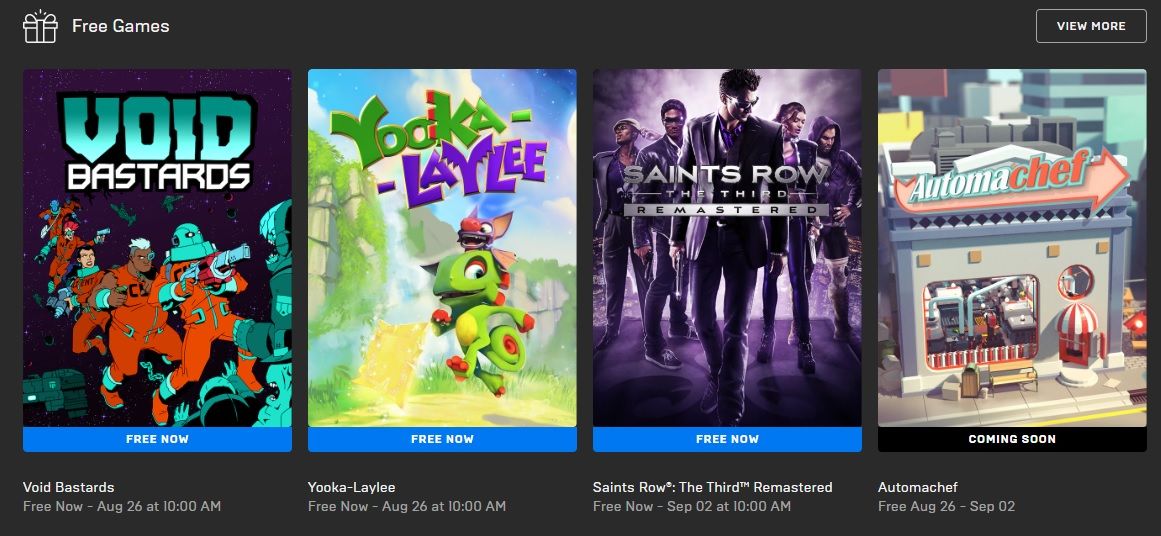 epic games store free games saints row 3