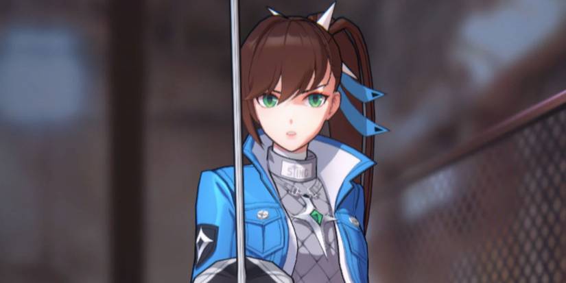 Eternal Return Fiora character model holding a Rapier with a fence behind her.