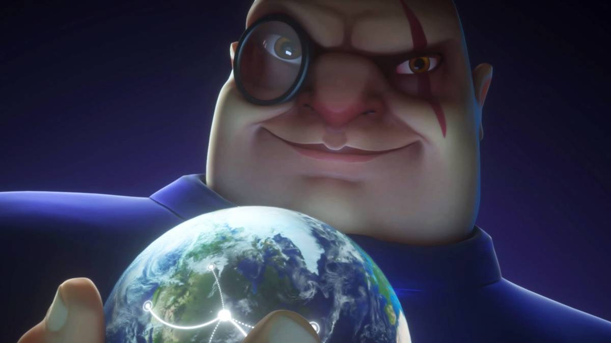 evil genius 2 globe in hand