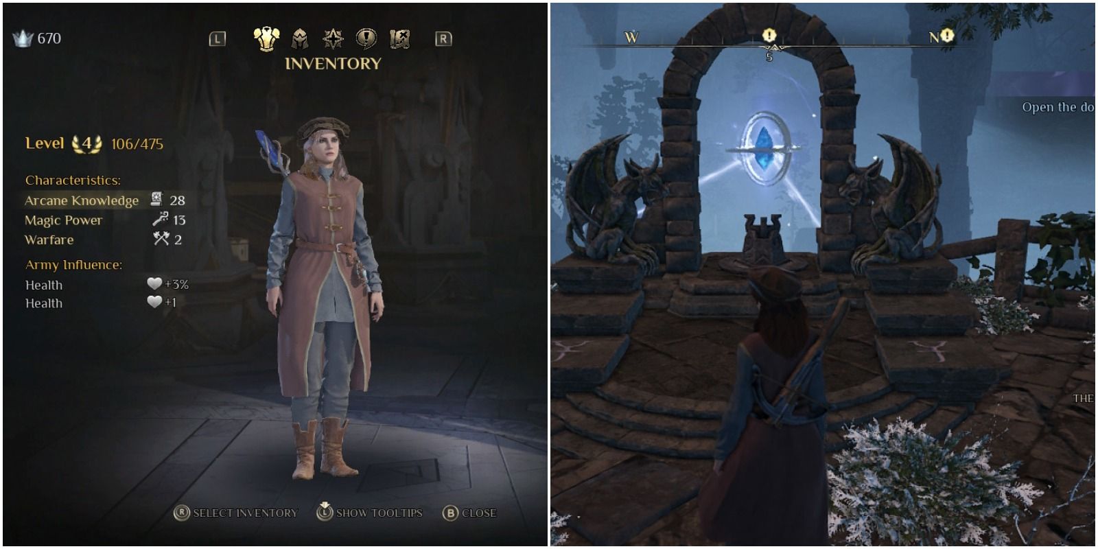 feature image kings bounty 2 characteristics guide katharine in inventory menu and looking at magic stone