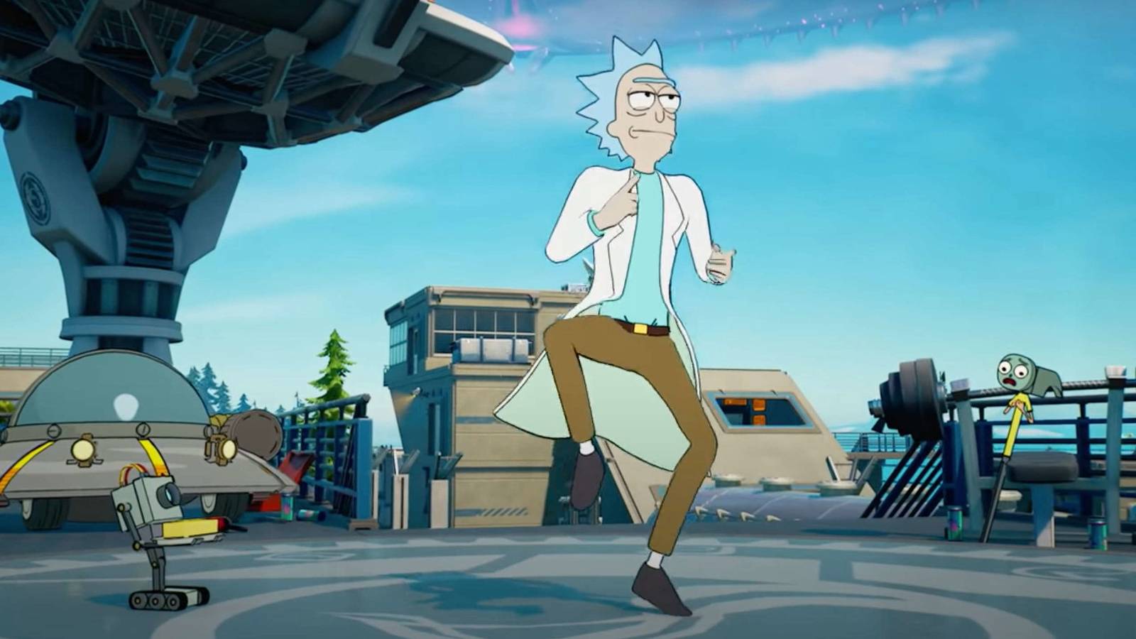 fortnite deliver a saucer to rick sanchez
