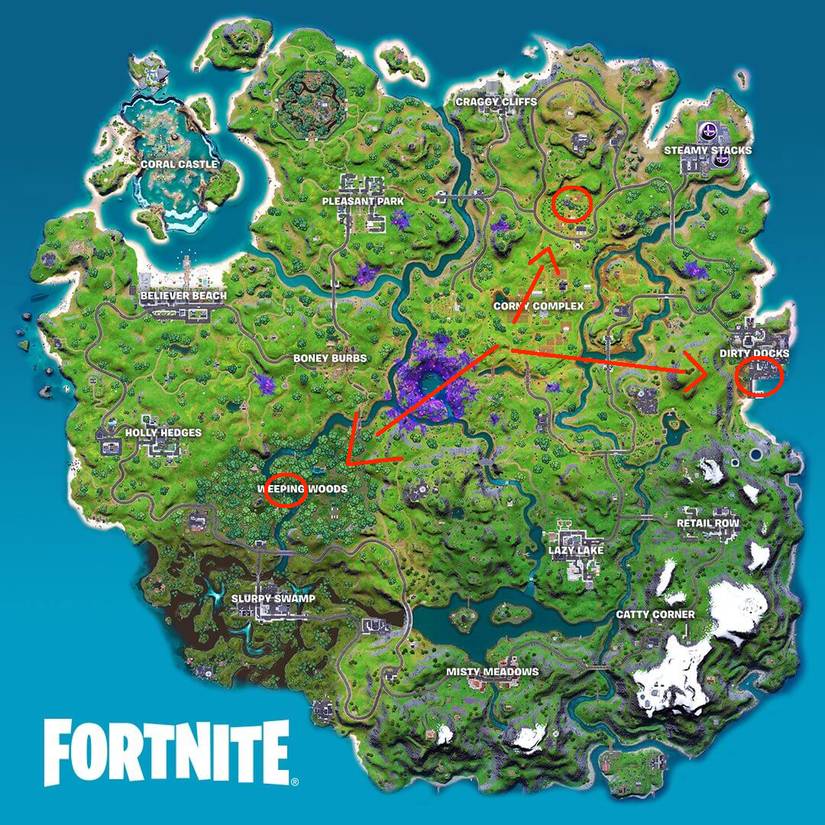 fortnite npc locations season 7 map