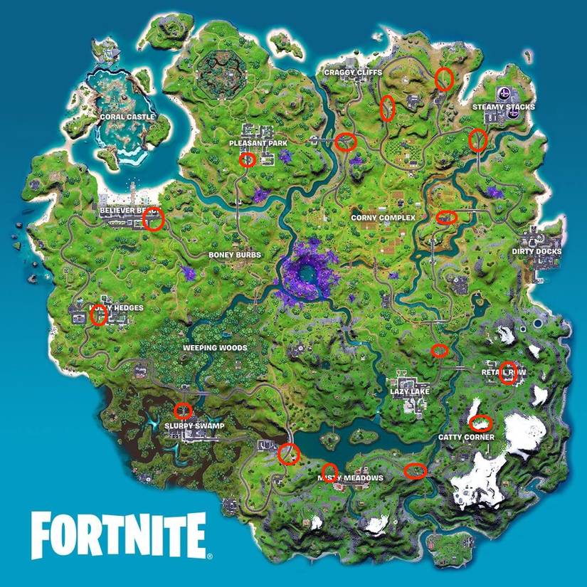 fortnite payphone locations season 7 map