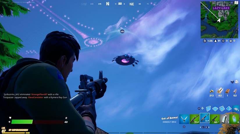 fortnite shooting saucer ufo