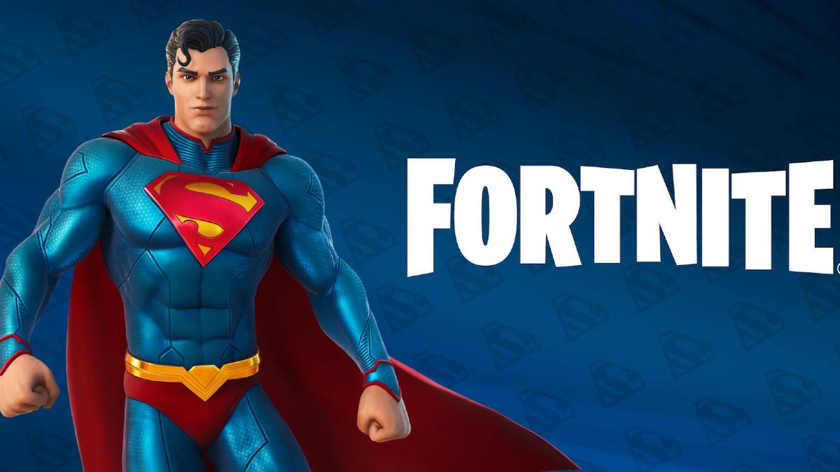 official image of superman skin in fortnite for feature