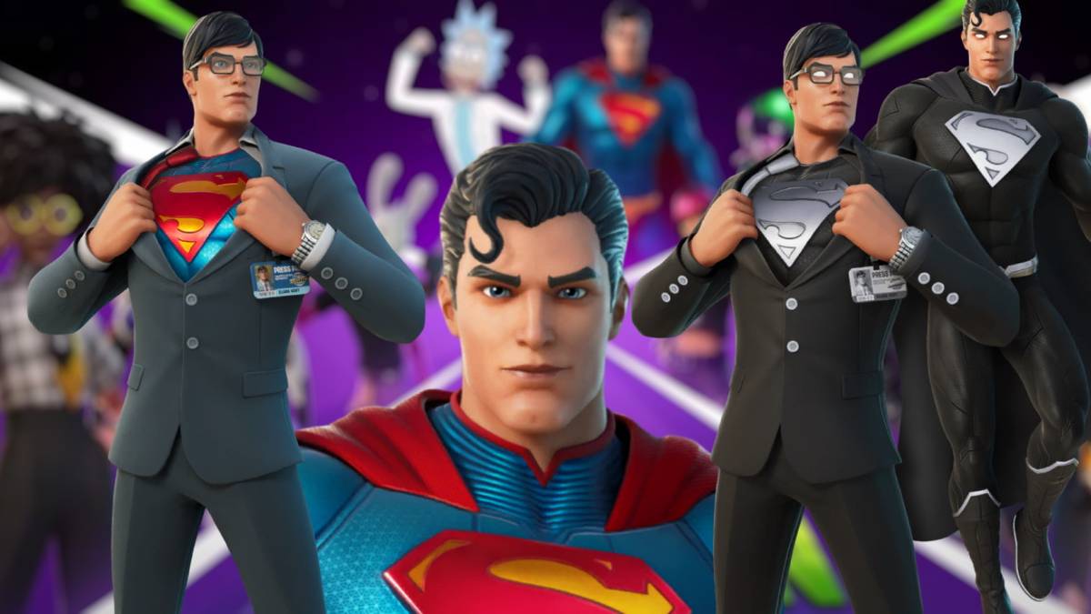 fortnite clark kent black suit and plain clothes battle pass