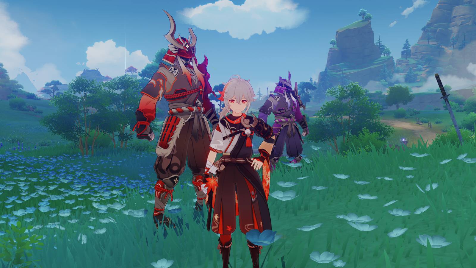 Kazuha and Inazuma samurai in genshin impact