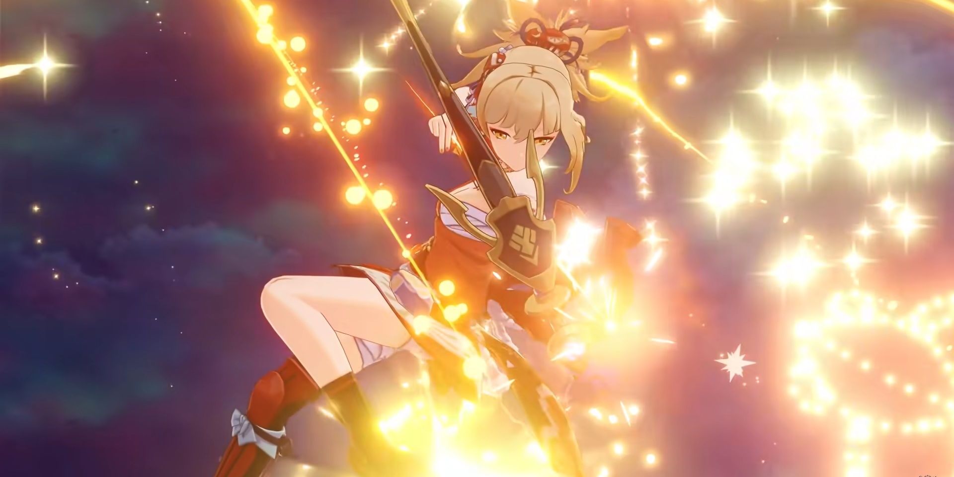 genshin impact yoimiya burst animation fireworks