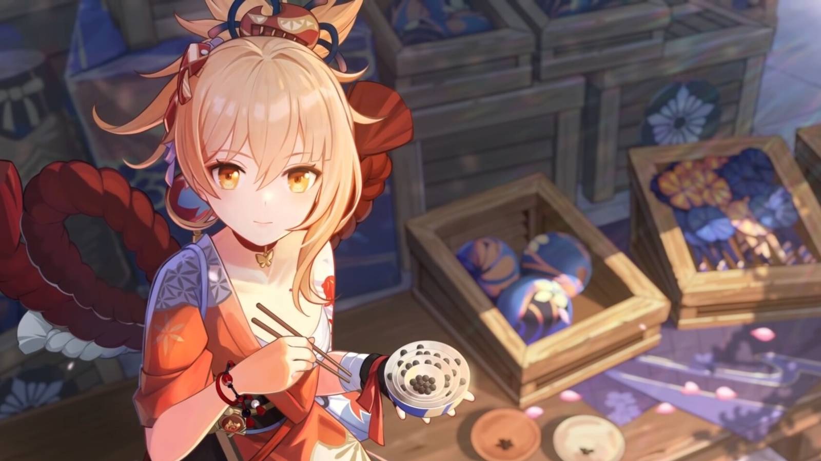 genshin impact yoimiya trailer artwork