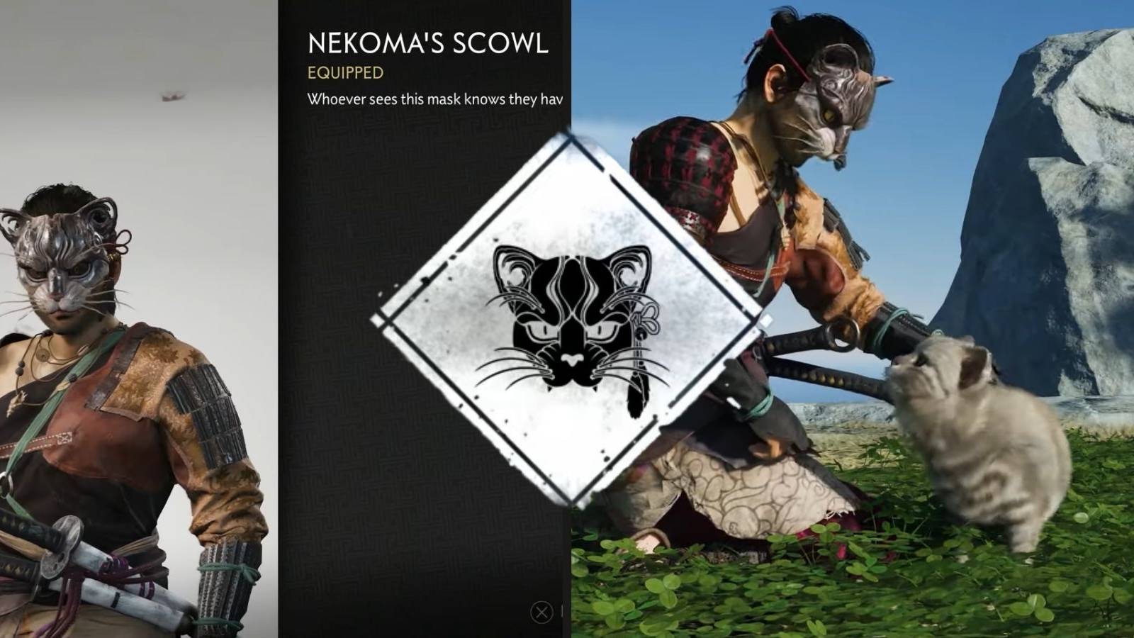 ghost of tsushima cat mask