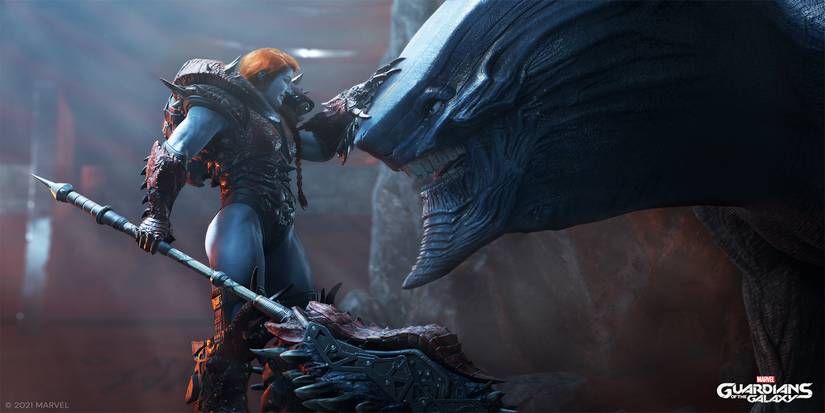 guardians of the galaxy hellbender with monster