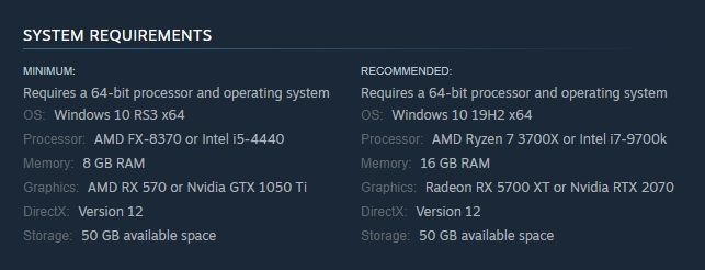 halo infinite system requirements from steam