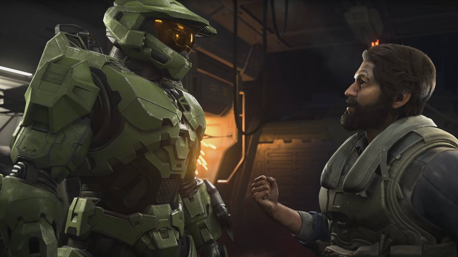 Master Chief and Pilot in Halo Infinite. 