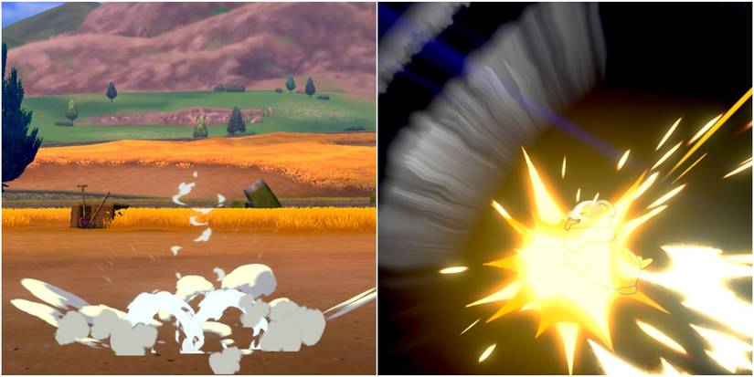 Pokemon leaping up and landing a High Jump Kick