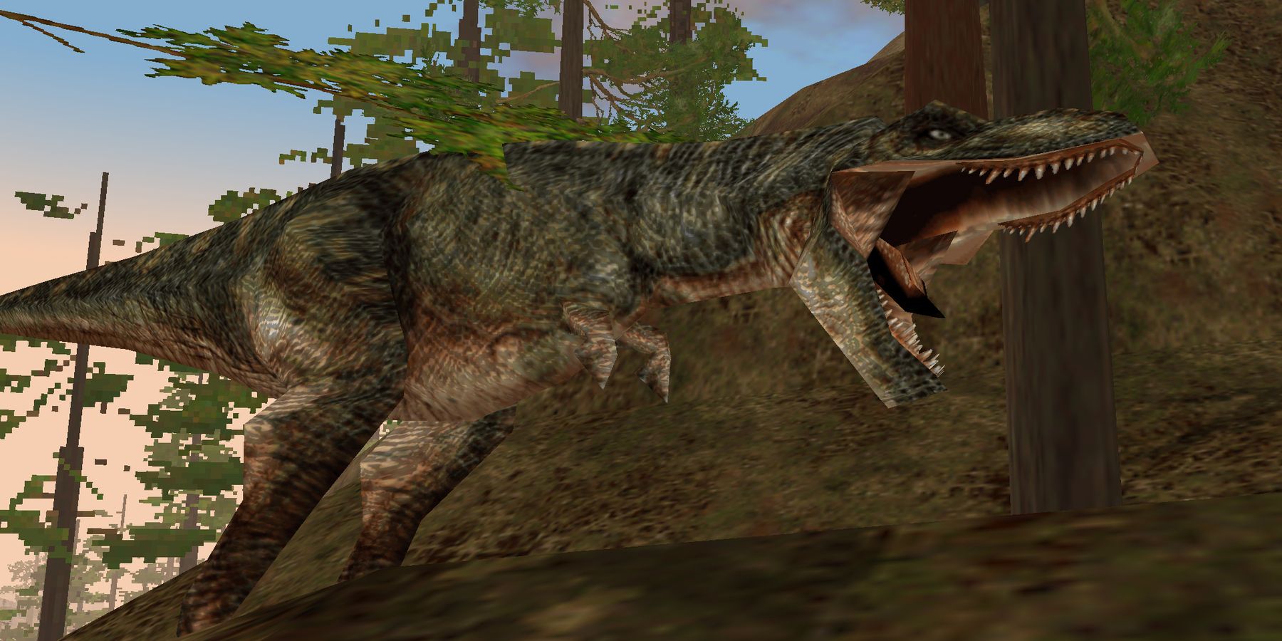 A T-Rex roaring 