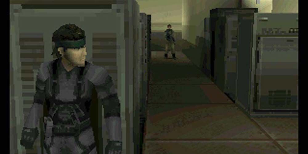 metal gear solid mobile hiding on wall