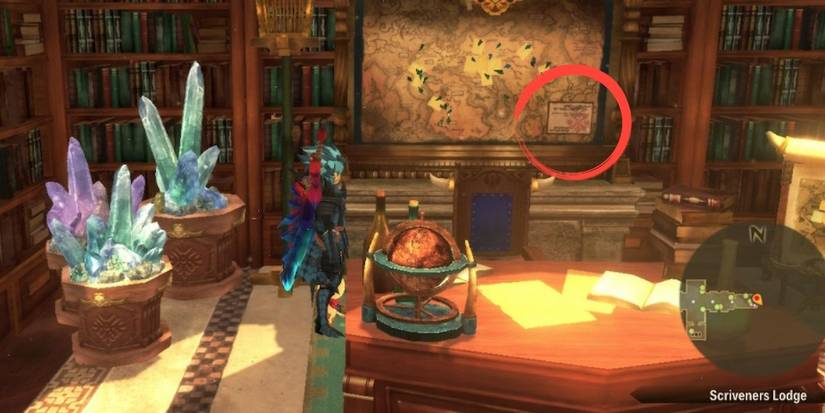 Easter eggs in Lilia's Monster Hunter Stories 2 office
