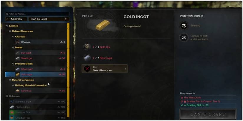 new world gold ingot