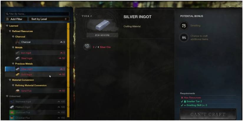 new world silver ingot