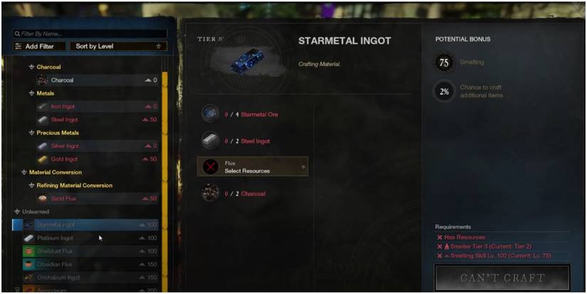 new world starmetal ingot