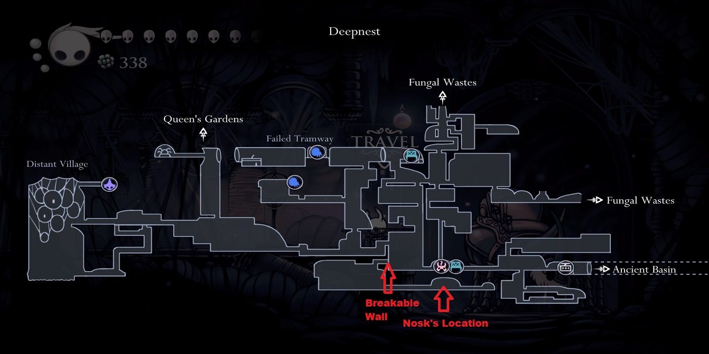 nosk's location in Hollow Knight