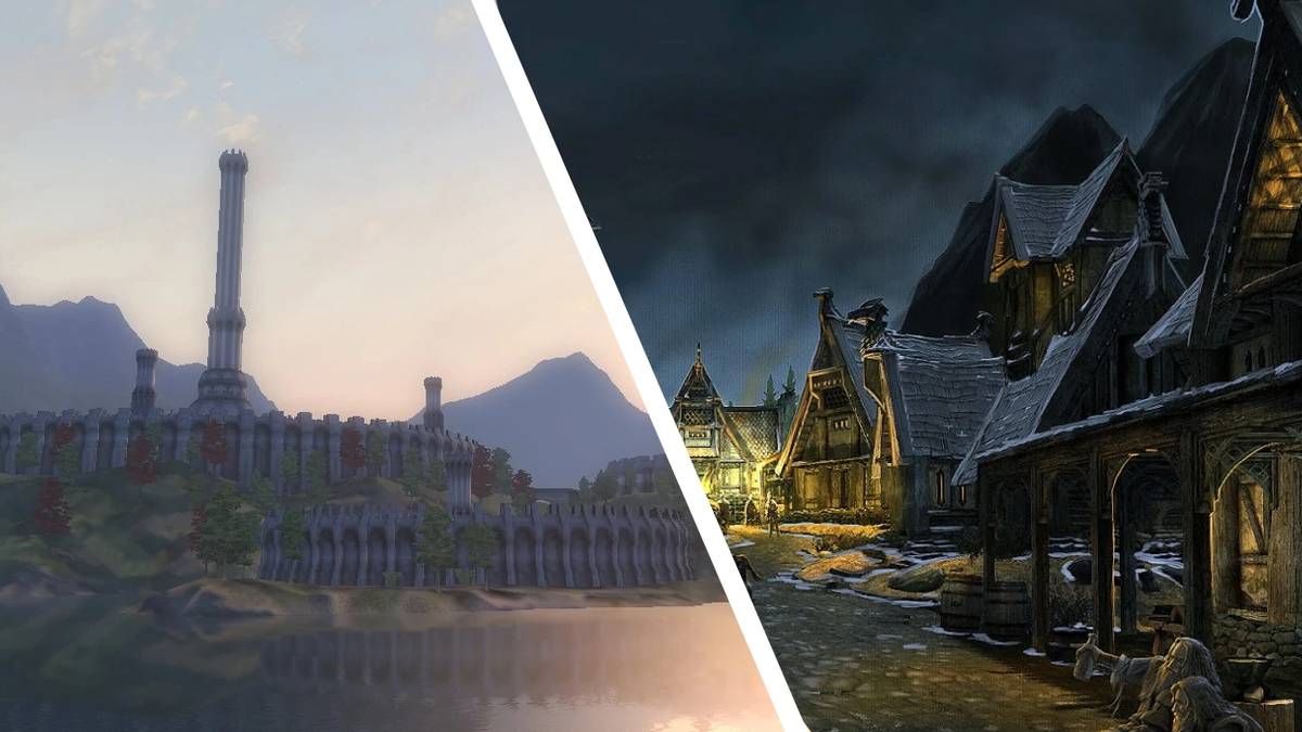 oblivion skyrim cities
