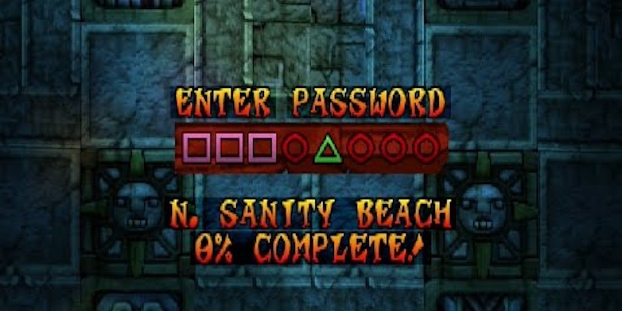 password crash bandicoot PS1