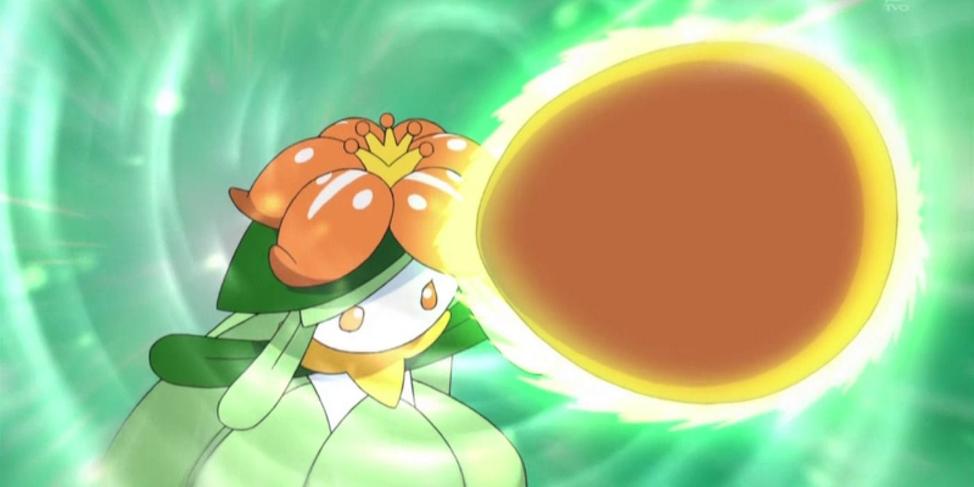 Nintendo Pokemon Bellossom using the move Leech Seed
