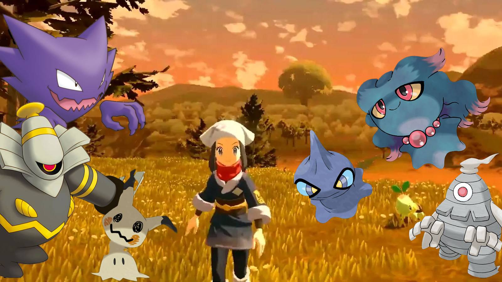 Pokemon trainer with Ghost-type pokemon.