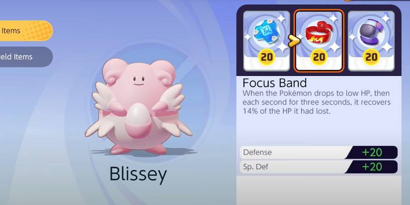 pokemon unite focus band level 20