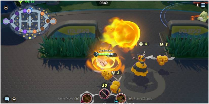 giant fireball created from cinderace's unite move.