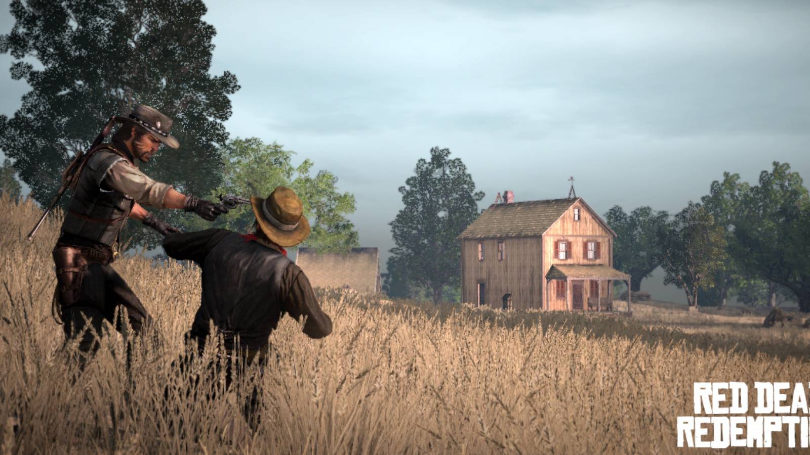 red-dead-redemption-screenshot-john-marston-shooting-man-in-field