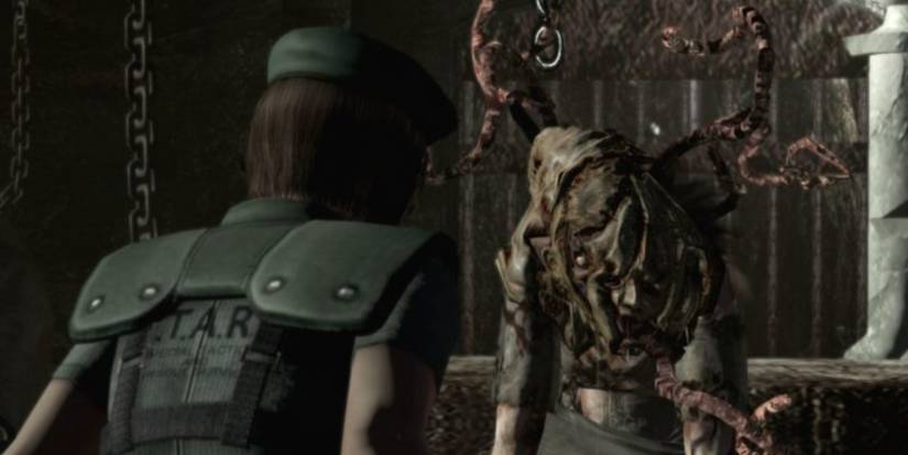 resident-evil Jill looking at lisa-trevor