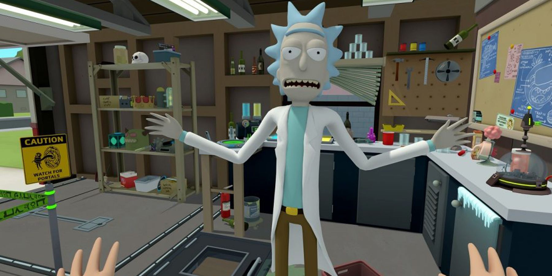 Rick Sanchez in Virtual Rick-ality.