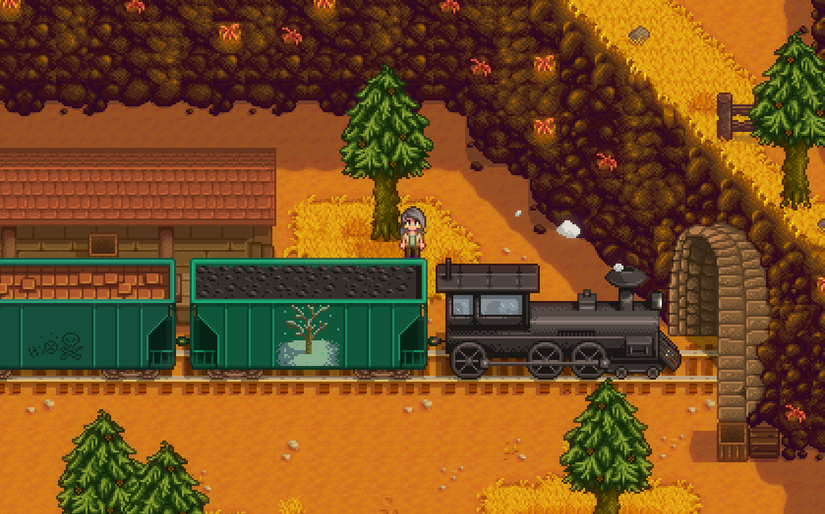 Train in Stardew Valley Railroad
