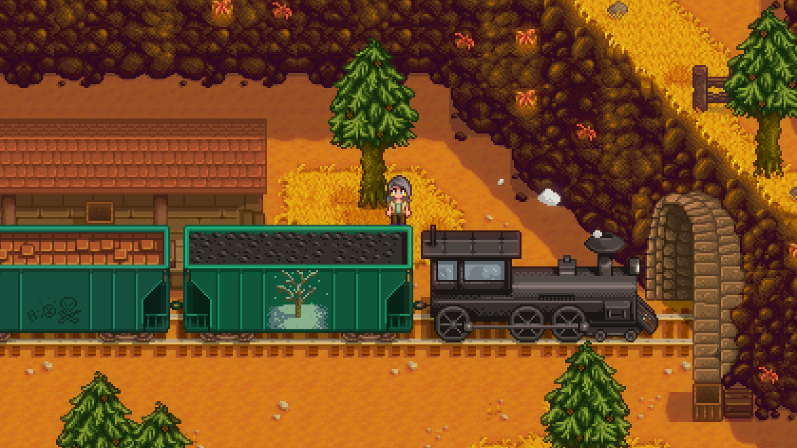 Train in Stardew Valley Railroad