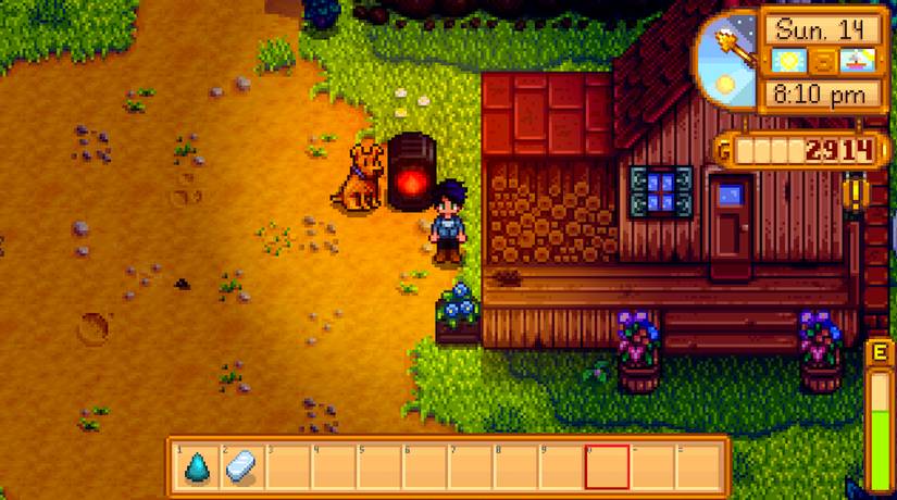 Stardew Valley Using Furnace At Night