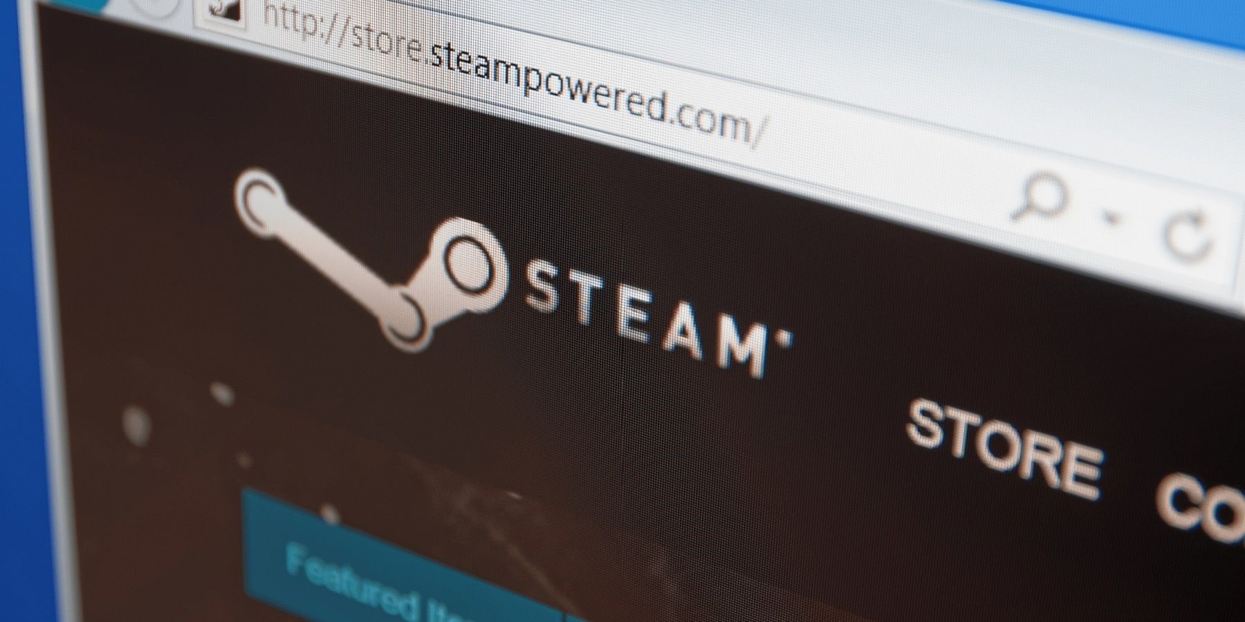 A close-up image of Steam desktop mode showing the logo.