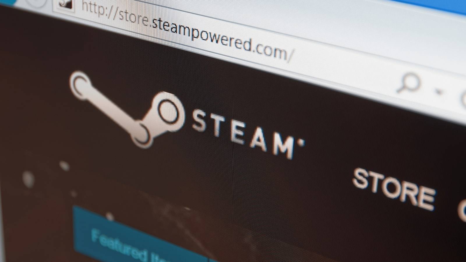 A close-up image of Steam desktop mode showing the logo.