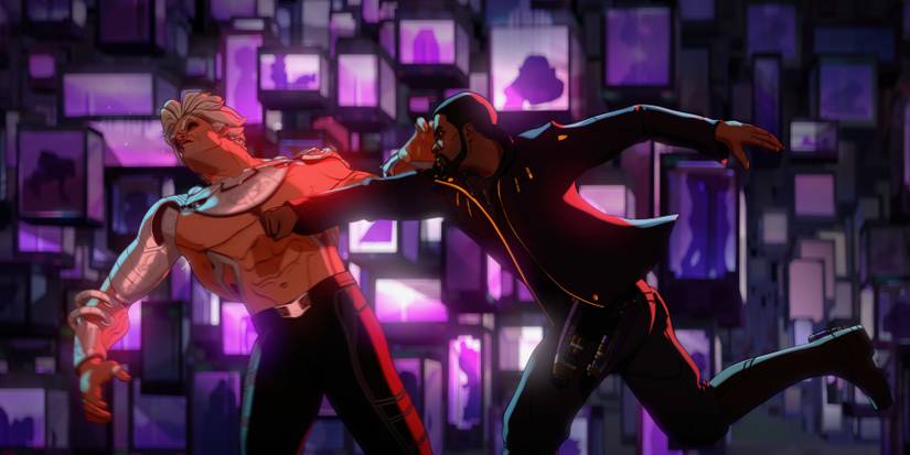 t'challa fights the collector in what if Cropped