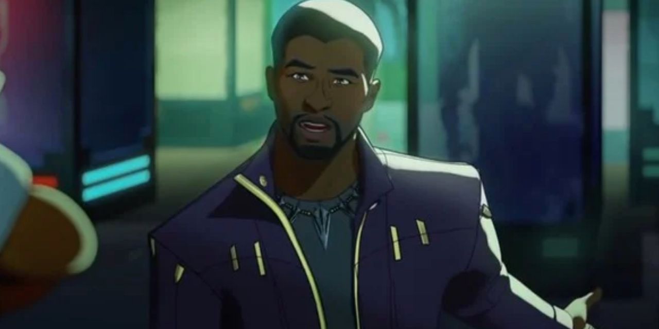 T'Challa wears a Black Panther inspired jacket in What If Episode 2