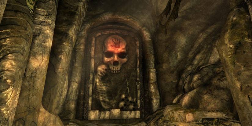the Dark Brotherhood Sanctuary door in Skyrim