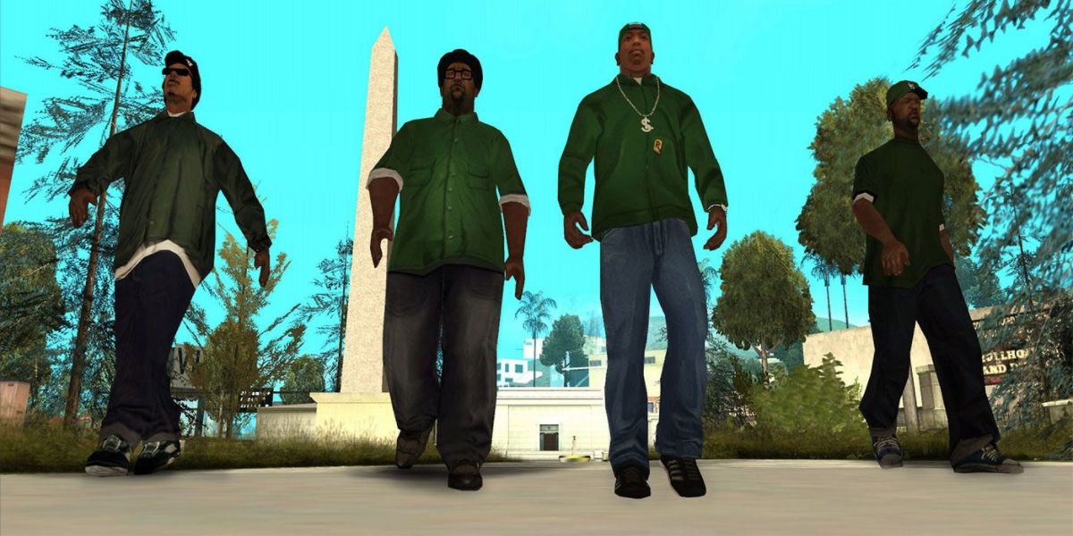 the Grove Street gang in GTA San Andreas